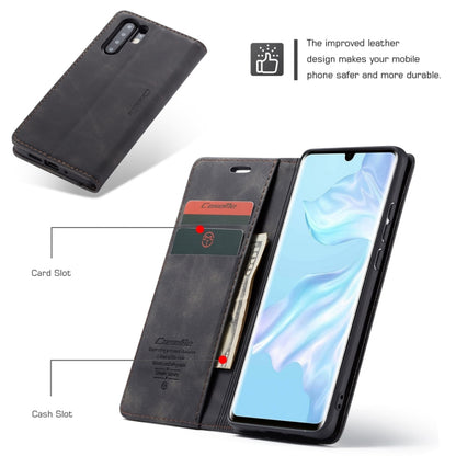CaseMe-013 Multifunctional Retro Frosted Horizontal Flip Leather Case for Huawei P30 Pro, with Card Slot & Holder & Wallet (Black) - Mobile Accessories by CaseMe | Online Shopping UK | buy2fix