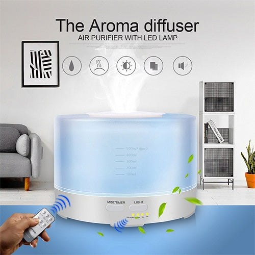 T700 Remote Control Clear White Air Humidifier Automatic Alcohol Sprayer Essential Oil Diffuser Ultrasonic Mist Maker Ultrasonic Aroma Diffuser Atomizer Color LED, Capacity: 700ml, DC 24V, US Plug - Home & Garden by buy2fix | Online Shopping UK | buy2fix