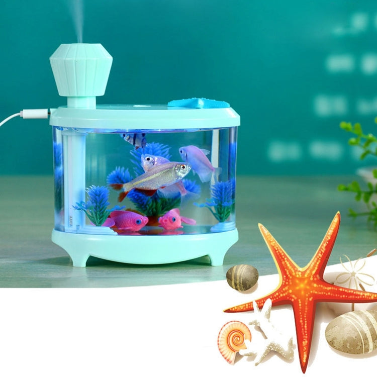 460ML Fish Tank Style Ultrasonic Aromatherapy Air Purifier Humidifier USB Atomizer with LED Night Light(Green) - Home & Garden by buy2fix | Online Shopping UK | buy2fix