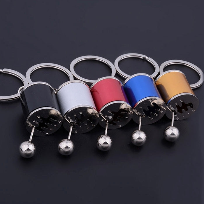 Six-speed Manual Shift Gear Keychain Key Ring Holder(Silver) - Key Rings by buy2fix | Online Shopping UK | buy2fix