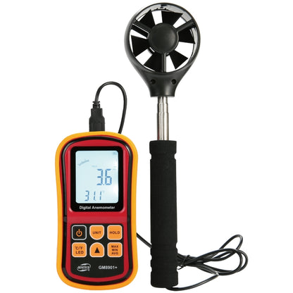 BENETECH GM8901+ High Accuracy Anemometer Wind Speed Gauge Temperature Measure Digital LCD Display Meter Measuring Tool - Consumer Electronics by BENETECH | Online Shopping UK | buy2fix