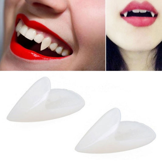 1 Pair 17mm Halloween Party Dentures Props Vampire Zombie Devil Fangs Teeth - Home & Garden by buy2fix | Online Shopping UK | buy2fix