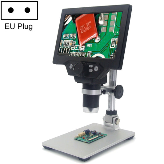 G1200 7 inch LCD Screen 1200X Portable Electronic Digital Desktop Stand Microscope, EU Plug - Consumer Electronics by buy2fix | Online Shopping UK | buy2fix