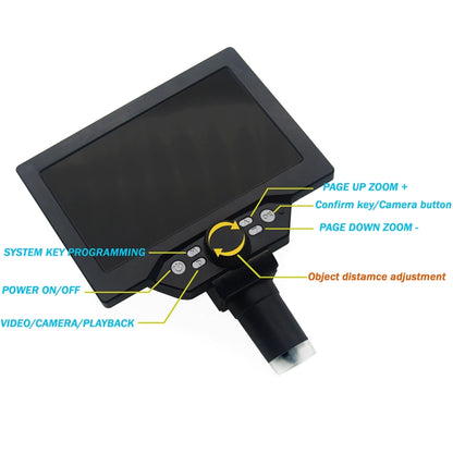 G1200 7 inch LCD Screen 1200X Portable Electronic Digital Desktop Stand Microscope, UK Plug - Consumer Electronics by buy2fix | Online Shopping UK | buy2fix