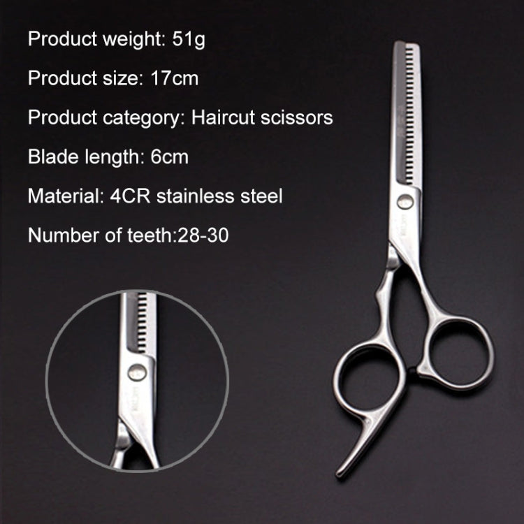 Fashion Durable Sharp Hairdressing Hair Cutting Shears/Scissors and Barber Thinning Tooth Shear(Silver Thinning scissor) - Hair Trimmer by buy2fix | Online Shopping UK | buy2fix