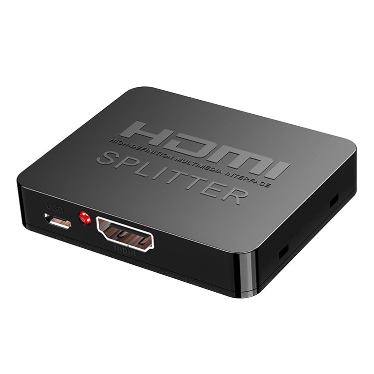 1x2 Mini HDMI Amplifier Splitter, Support 3D & 4K x 2K (Black) - Splitter by buy2fix | Online Shopping UK | buy2fix