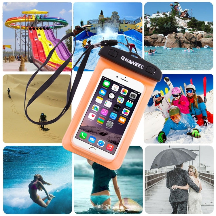 HAWEEL Transparent Universal Waterproof Bag with Lanyard for iPhone, Galaxy, Huawei, Xiaomi, LG, HTC and Other Smart Phones(Black) - More iPhone Cases by HAWEEL | Online Shopping UK | buy2fix