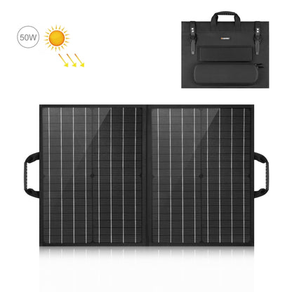 HAWEEL 50W Foldable Solar Panel Charger Travel Folding Bag(Black) - Charger by HAWEEL | Online Shopping UK | buy2fix