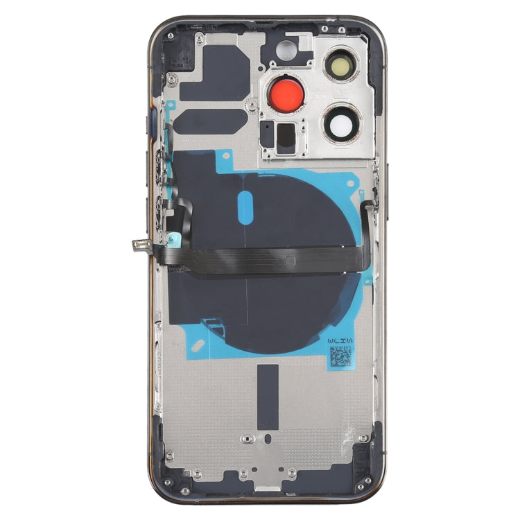 For iPhone 13 Pro Battery Back Cover with Side Keys & Card Tray & Power + Volume Flex Cable & Wireless Charging Module(Black) - Back Cover by buy2fix | Online Shopping UK | buy2fix