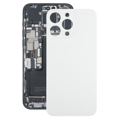 For iPhone 15 Pro Glass Battery Back Cover(White) -  by buy2fix | Online Shopping UK | buy2fix
