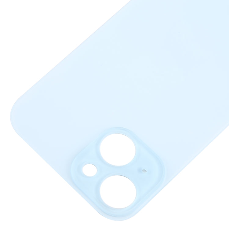For iPhone 15 Easy Replacement Big Camera Hole Glass Back Battery Cover(Blue) -  by buy2fix | Online Shopping UK | buy2fix