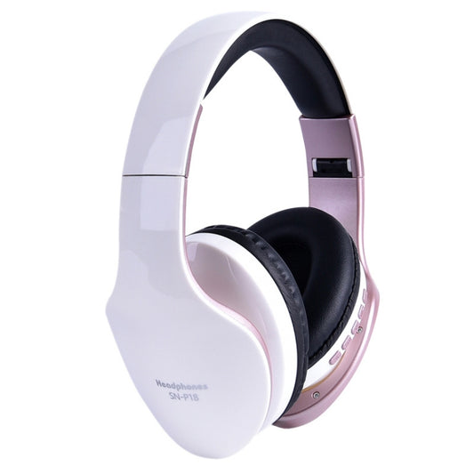 SN-P18 Foldable Bluetooth 4.0 Wireless Headset with Mic, Support TF Card (White) - Headset & Headphone by buy2fix | Online Shopping UK | buy2fix