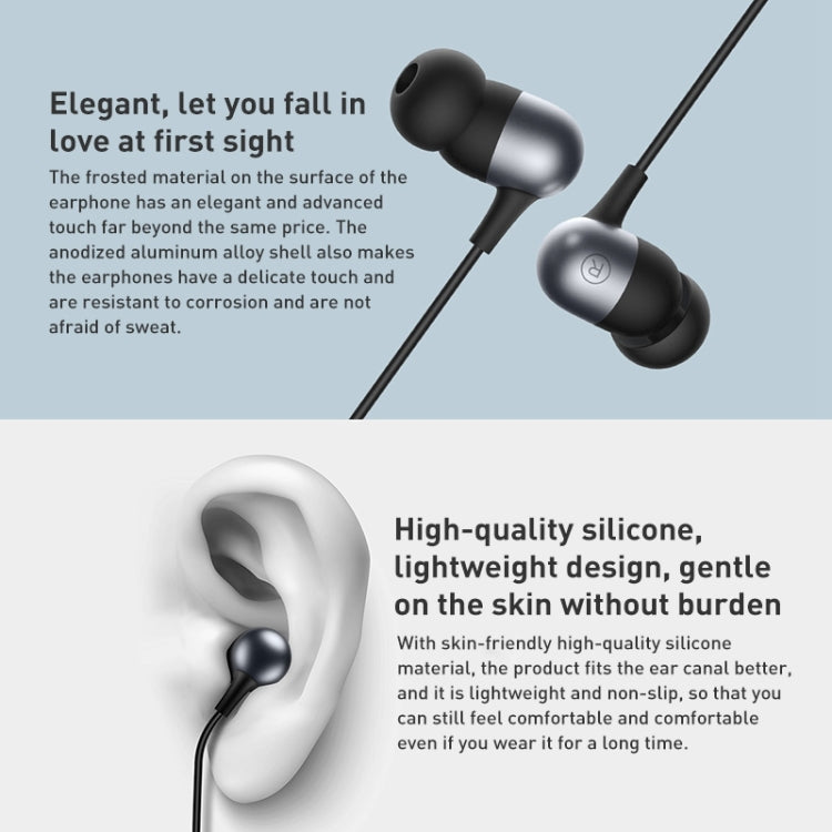 Original Xiaomi 3.5mm Plug Wired Control Aluminum Alloy Earphone, Length: 1.25m - Normal Style Earphone by Xiaomi | Online Shopping UK | buy2fix