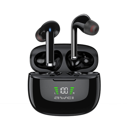 awei TA8 Bluetooth 5.2 ANC Active Noise Reduction Wireless Bluetooth Earphone (Black) - Bluetooth Earphone by awei | Online Shopping UK | buy2fix