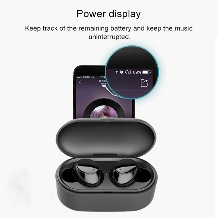 X9S TWS Bluetooth V5.0 Stereo Wireless Earphones with LED Charging Box(Black) - TWS Earphone by buy2fix | Online Shopping UK | buy2fix