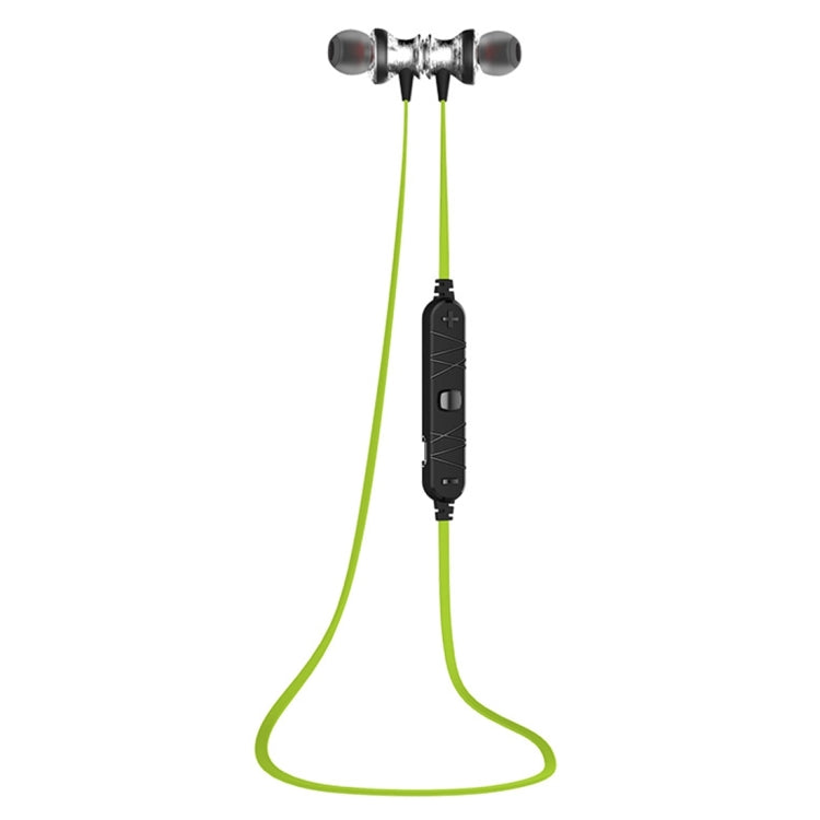 AWEI A980BL Wireless Sport Magnetic Bluetooth Earphone with Wire Control , Support Handfree Call(Green) - Bluetooth Earphone by awei | Online Shopping UK | buy2fix