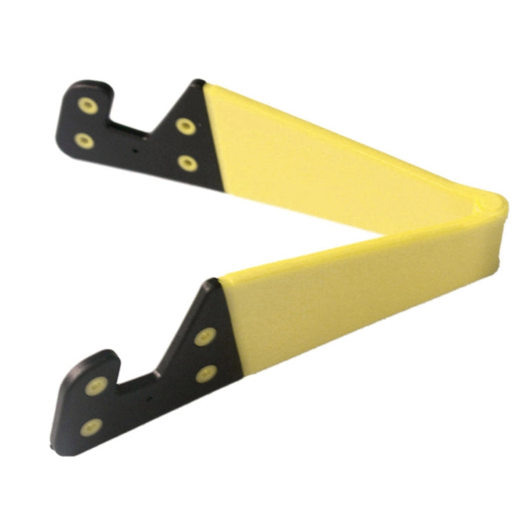 V Shape Universal Mobile Phone Tablet Bracket Holder(Yellow) - Desktop Holder by buy2fix | Online Shopping UK | buy2fix