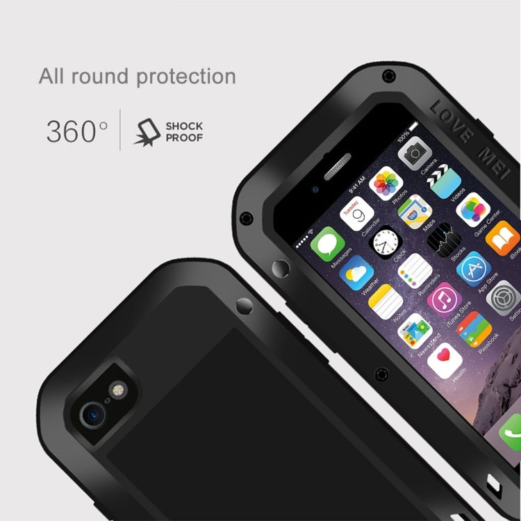 LOVE MEI for  iPhone 7 Professional and Powerful Dustproof Shockproof Anti-slip Metal Protective Case(Black) - Apple Accessories by LOVE MEI | Online Shopping UK | buy2fix