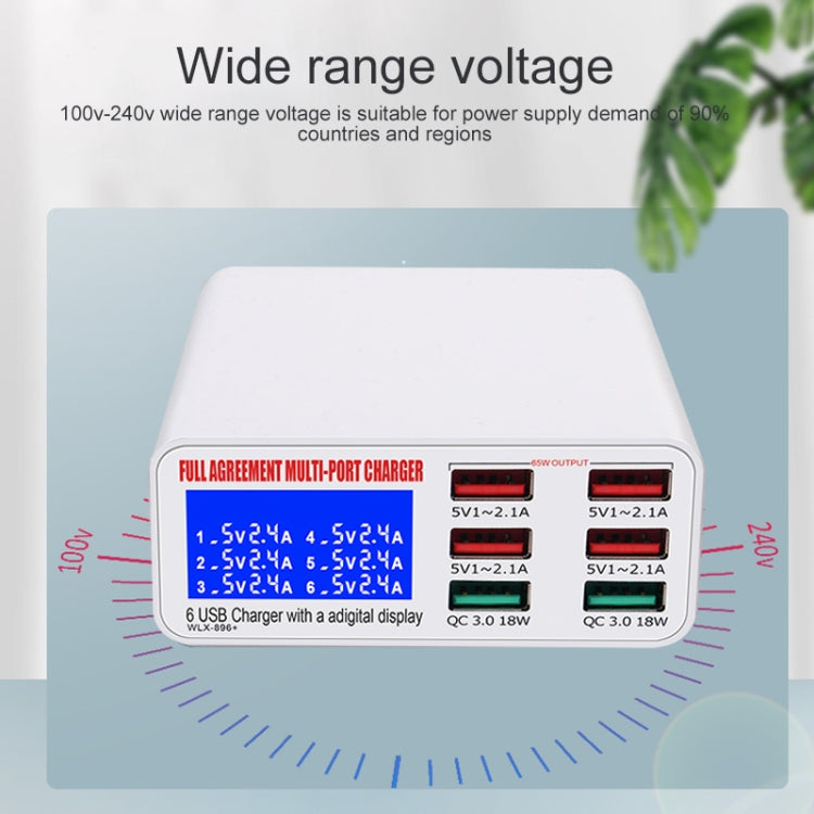 WLX-896+ 6 In 1 Multi-function Smart Digital Display USB Charger(AU Plug) - Multifunction Charger by buy2fix | Online Shopping UK | buy2fix