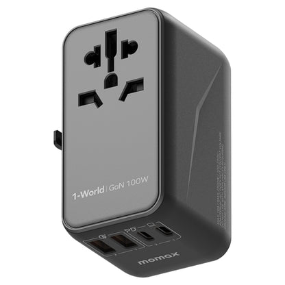 MOMAX UA10D 1-World GaN PD 100W Fast Charger Power Adapter - USB Charger by MOMAX | Online Shopping UK | buy2fix