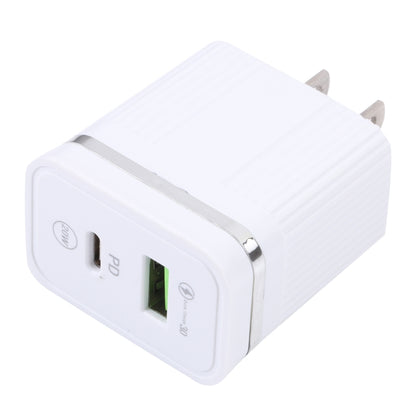 46-A2C2 20W PD + QC3.0 USB Multifunction Fast Charger,US Plug(White) - Apple Accessories by buy2fix | Online Shopping UK | buy2fix