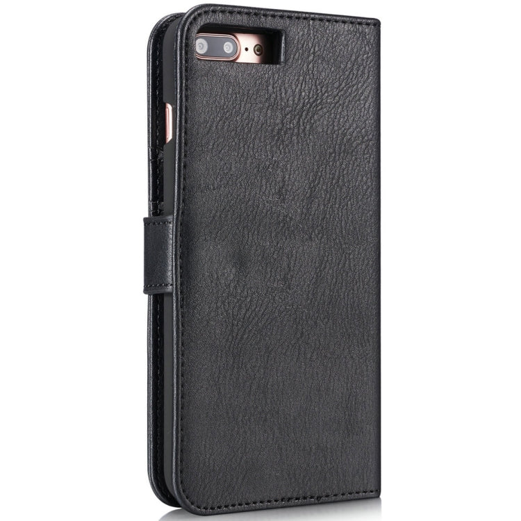 DG.MING for iPhone 8 Plus & iPhone 7 Plus Crazy Horse Texture Horizontal Flip Detachable Magnetic Protective Case with Holder & Card Slots & Wallet(Black) - More iPhone Cases by DG.MING | Online Shopping UK | buy2fix