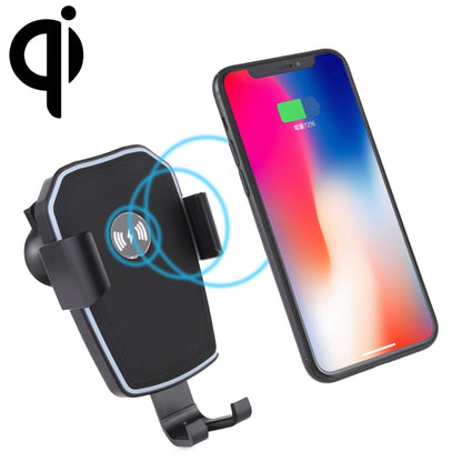 K81 10W QI Universal Rotating Gravity Induction Car Wireless Charging Mobile Phone Holder with Suction Cup - In Car by buy2fix | Online Shopping UK | buy2fix