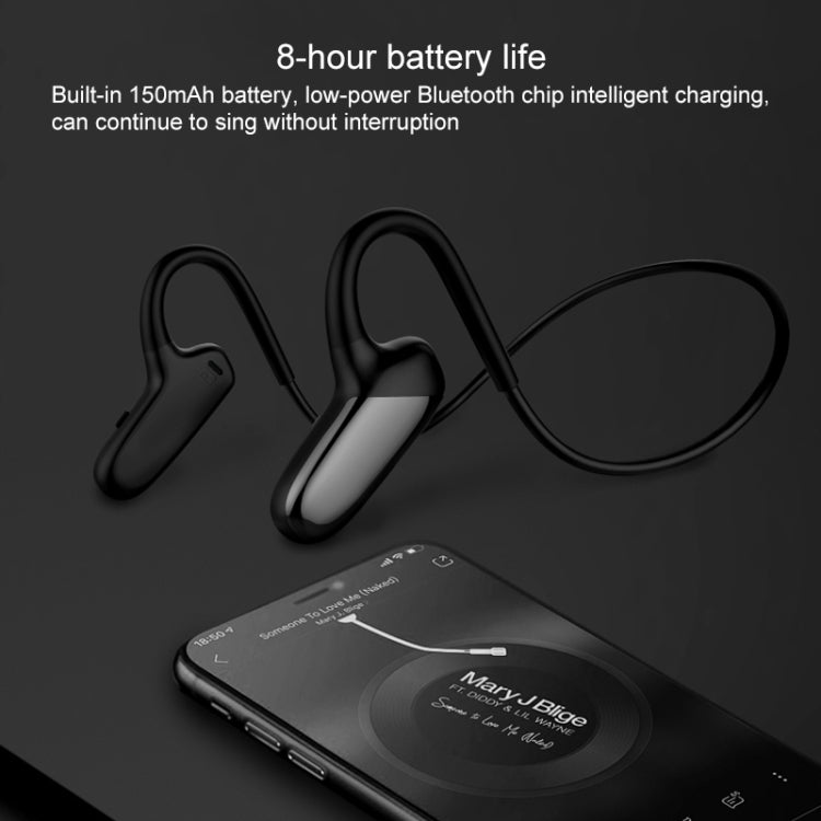 F808 Bluetooth 5.0 Waterproof Bone Conduction Sport Bluetooth Earphone(Black) - Bluetooth Earphone by buy2fix | Online Shopping UK | buy2fix