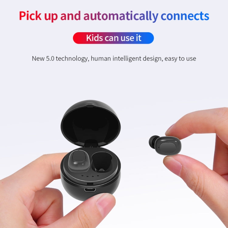 A10 TWS Space Capsule Shape Wireless Bluetooth Earphone with Magnetic Charging Box & Lanyard, Support HD Call & Automatic Pairing Bluetooth(Black White) - TWS Earphone by buy2fix | Online Shopping UK | buy2fix