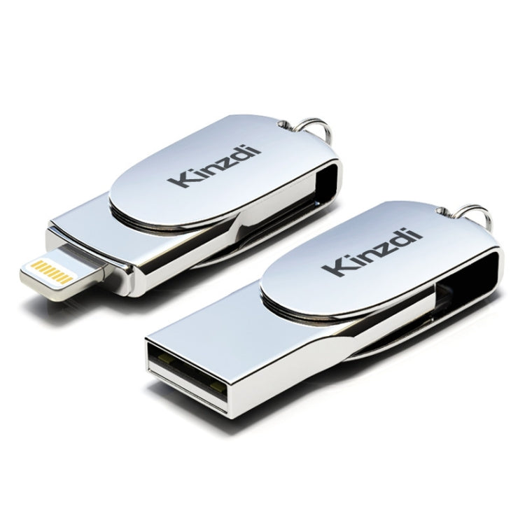 Kinzdi 512GB USB 2.0 + 8 Pin Interface Metal Twister Flash U Disk (Silver) - USB Flash Drives by Kinzdi | Online Shopping UK | buy2fix