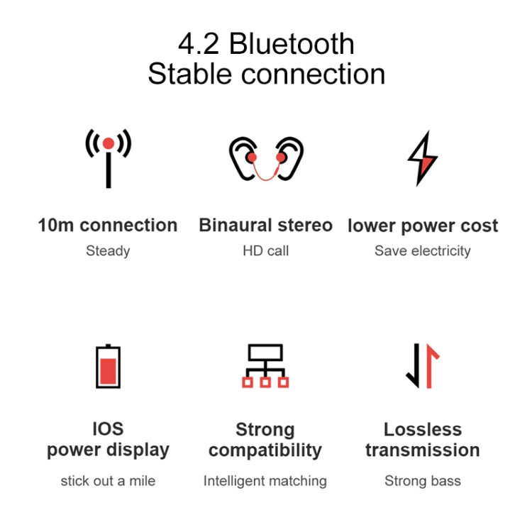 JOYROOM JR-D3S Bluetooth 4.2 Dual Battery Sports Bluetooth Headset Earphone(Red) - Neck-mounted Earphone by JOYROOM | Online Shopping UK | buy2fix