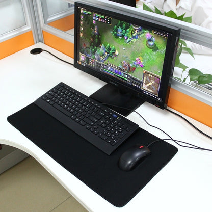 Extended Large Solid Black Color Gaming and Office Keyboard Mouse Pad, Size: 60cm x 30cm -  by buy2fix | Online Shopping UK | buy2fix