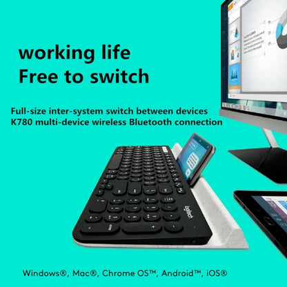 Logitech K780 Multi-device Bluetooth + Unifying Dual Mode Wireless Keyboard with Stand (Black) - Computer & Networking by Logitech | Online Shopping UK | buy2fix