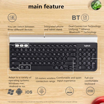 Logitech K780 Multi-device Bluetooth + Unifying Dual Mode Wireless Keyboard with Stand (Black) - Computer & Networking by Logitech | Online Shopping UK | buy2fix