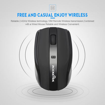 Rocketek W03 2.4GHz Wireless 1600DPI Optical Mouse - Wireless Mice by ROCKETEK | Online Shopping UK | buy2fix