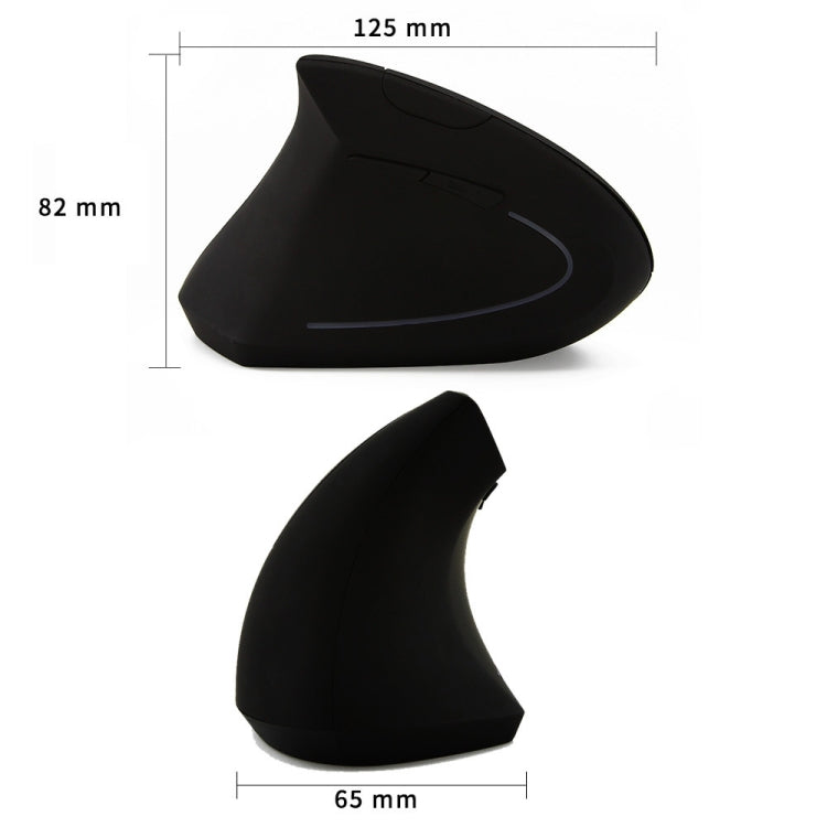 CM0093 Wired Version 2.4GHz Three-button Vertical Mouse for Left-hand, Resolution: 1000DPI / 1200DPI / 1600DPI, Cable Length：1.7m(Black) - Wired Mice by buy2fix | Online Shopping UK | buy2fix