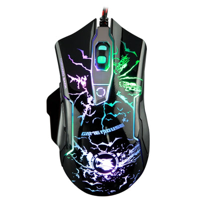 K-RAY M728 Ergonomics Design Game Backlight USB Wired Mouse(Black) - Wired Mice by K-RAY | Online Shopping UK | buy2fix