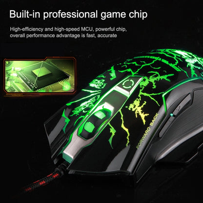 K-RAY M728 Ergonomics Design Game Backlight USB Wired Mouse(Black) - Wired Mice by K-RAY | Online Shopping UK | buy2fix