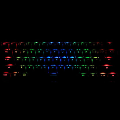 RK61 61 Keys Bluetooth / 2.4G Wireless / USB Wired Three Modes Brown Switch Tablet Mobile Gaming Mechanical Keyboard with RGB Backlight, Cable Length: 1.5m (Black) - Wired Keyboard by buy2fix | Online Shopping UK | buy2fix