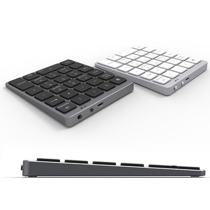 N960 Ultra-thin Universal Aluminum Alloy Rechargeable Wireless Bluetooth Numeric Keyboard (Grey) - Mini Keyboard by buy2fix | Online Shopping UK | buy2fix