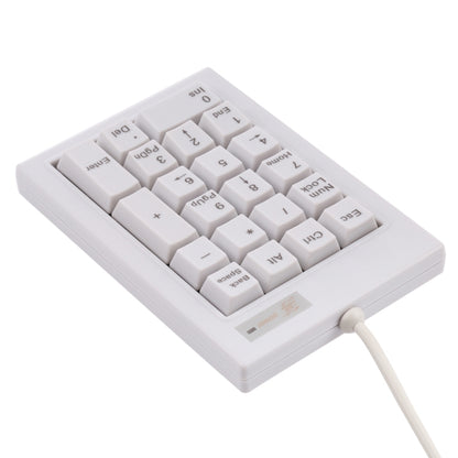 DX-21A 21-keys USB Wired Mechanical Black Shaft Mini Numeric Keyboard(White) - Mini Keyboard by buy2fix | Online Shopping UK | buy2fix