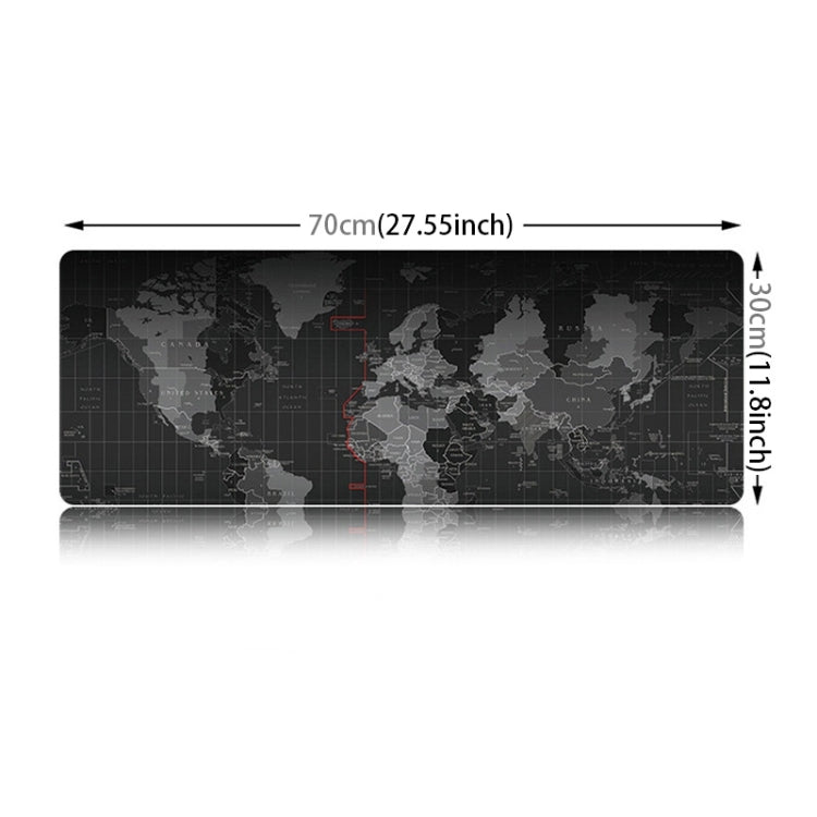 Extended Large Anti-Slip World Map Pattern Soft Rubber Smooth Cloth Surface Game Mouse Pad Keyboard Mat, Size: 70 x 30cm -  by buy2fix | Online Shopping UK | buy2fix