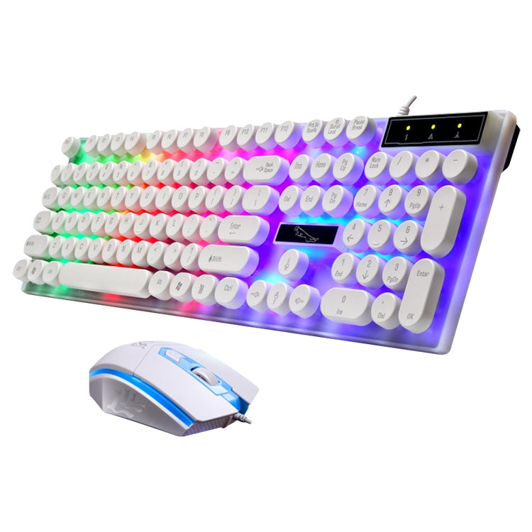 ZGB G21 Luminous Wired Keyboard + Mouse Set (White) - Wired Keyboard by Chasing Leopard | Online Shopping UK | buy2fix