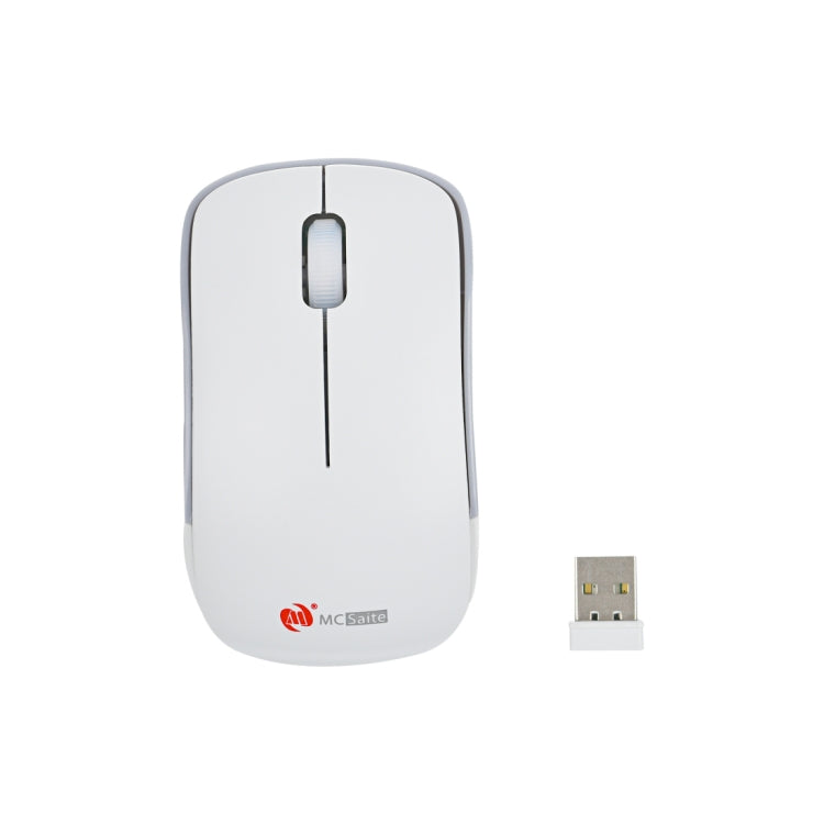 MC Saite MC-367 2.4GHz Wireless Mouse with USB Receiver for Computer PC Laptop (White) -  by MC Saite | Online Shopping UK | buy2fix