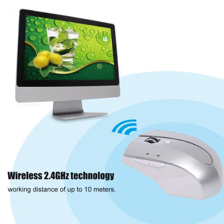 MZ-011 2.4GHz 1600DPI Wireless Rechargeable Optical Mouse with HUB Function(Blue) - Computer & Networking by buy2fix | Online Shopping UK | buy2fix