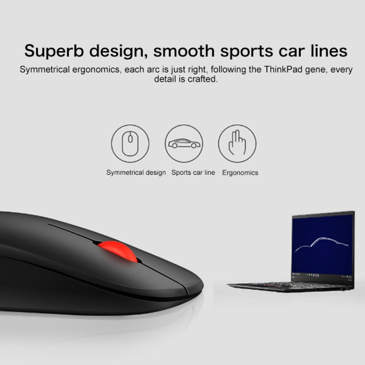 Lenovo thinkplus Bluetooth 4.0 Portable Wireless Bluetooth Mouse (Black) - Wireless Mice by Lenovo | Online Shopping UK | buy2fix