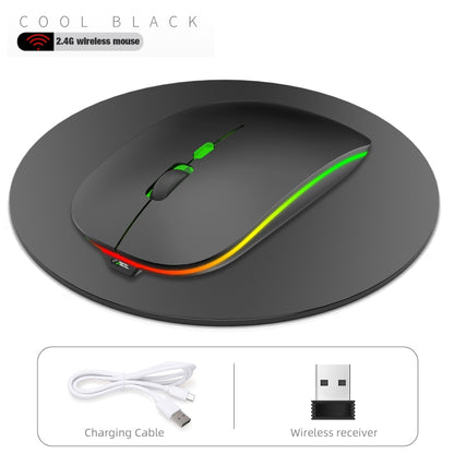 HXSJ M40 4 Key 2.4G Colorful Wireless Silent Mouse (Black) - Wireless Mice by HXSJ | Online Shopping UK | buy2fix