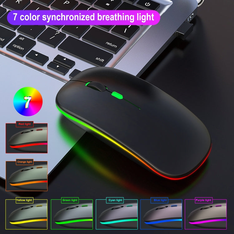 HXSJ M40 4 Key 2.4G Colorful Wireless Silent Mouse (Black) - Wireless Mice by HXSJ | Online Shopping UK | buy2fix