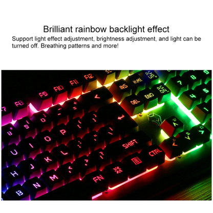 YINDIAO V2 Mechanical Feel Gaming Keyboard Mouse Set (White Rainbow Light) - Wired Keyboard by YINDIAO | Online Shopping UK | buy2fix