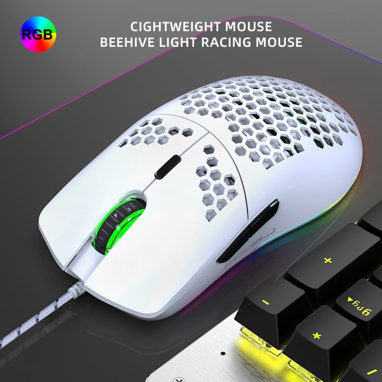 HXSJ J900 6 Keys RGB Lighting Programmable Gaming Wired Mouse (White) -  by HXSJ | Online Shopping UK | buy2fix